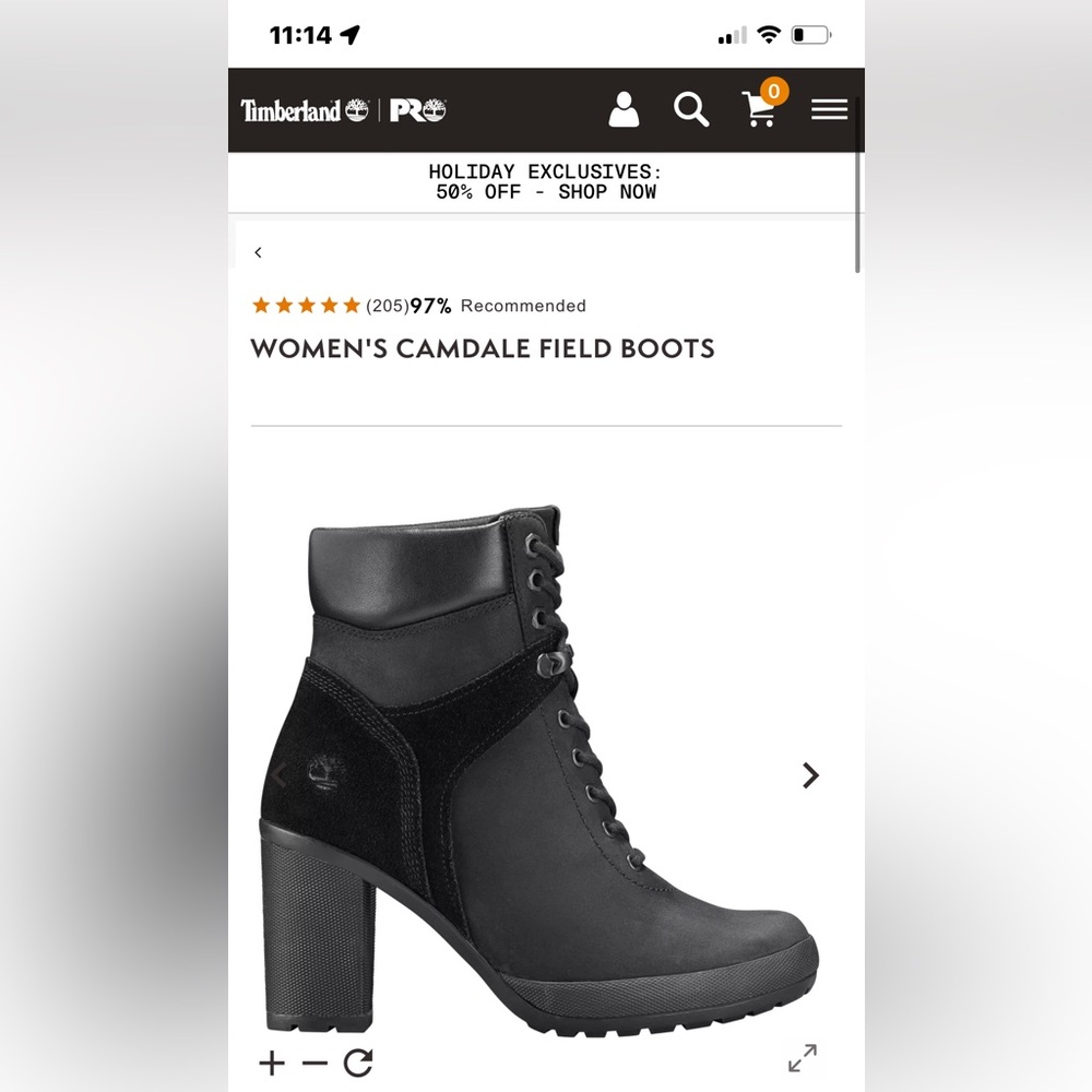 Timberland- WOMEN'S CAMDALE FIELD HIGH HEEL BOOT